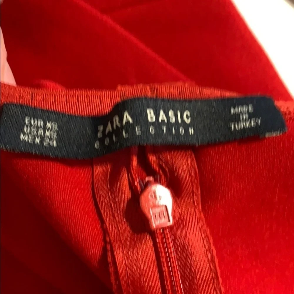 NWT. Zara Red Off-the-shoulder Midi Dress Size XS.